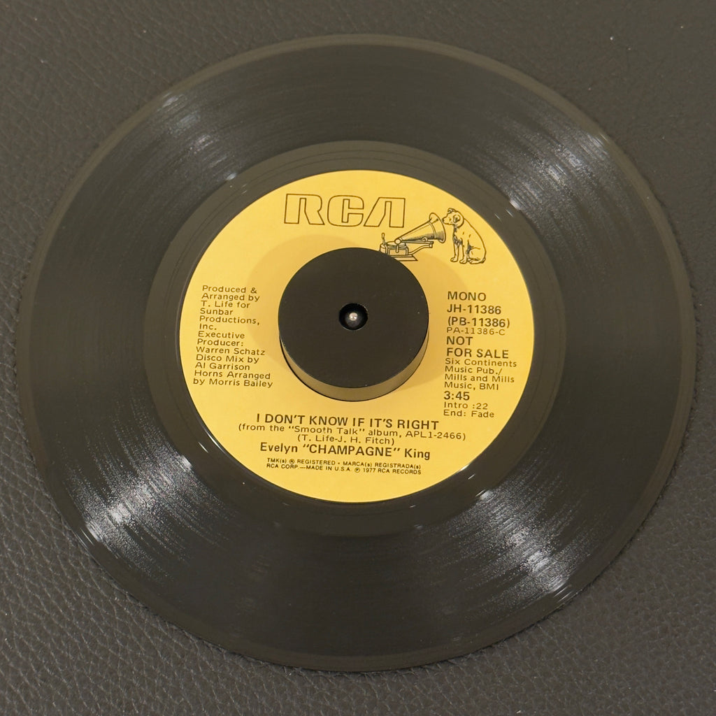 King, Evelyn "Champagne" - I Don't Know If It's Right / I Don't Know I