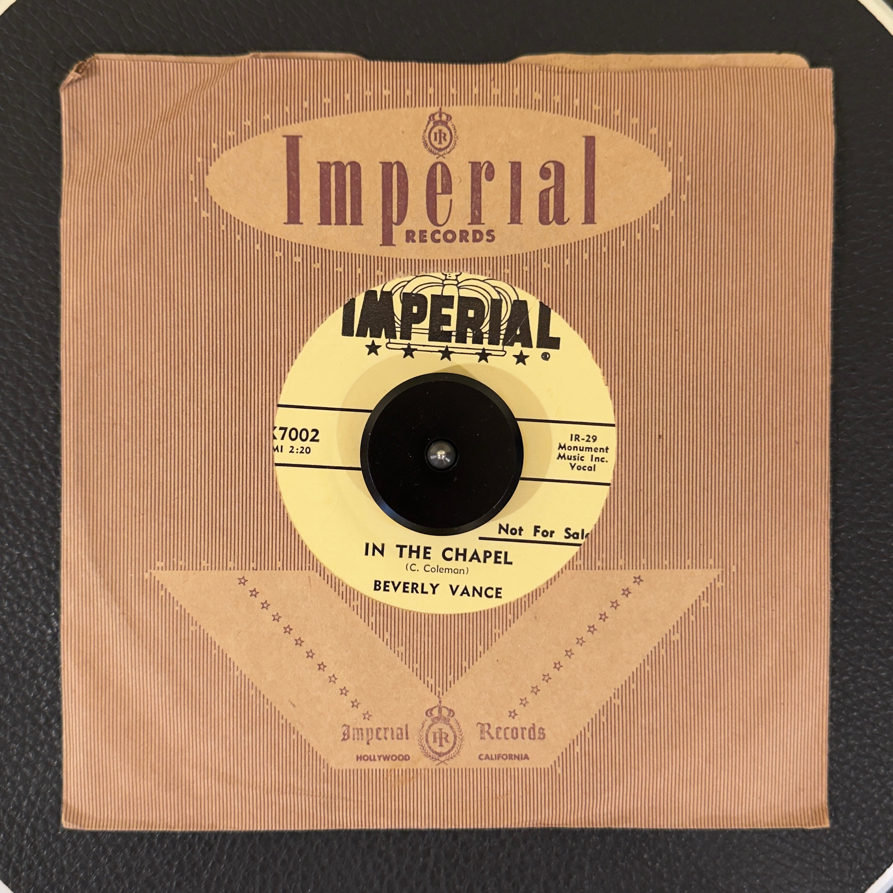 Vance, Beverly - Will I / In The Chapel