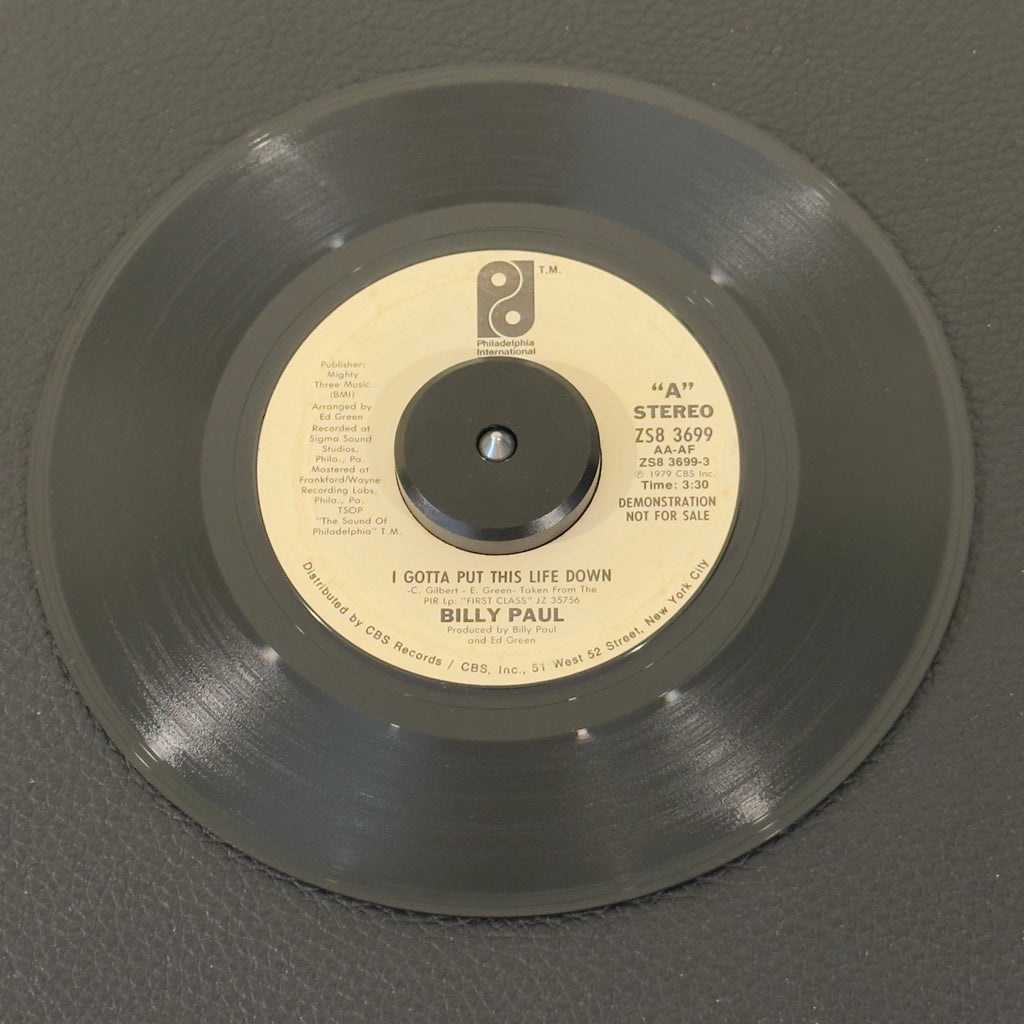 7" vinyl record by Paul, Billy featuring "I Gotta Put This Life Down/False Faces", released on Philadelphia International Records (ZS8 3699), in VG+ (Very Good Plus) condition, classic analog collectable for turntable playback. Promotional copy!