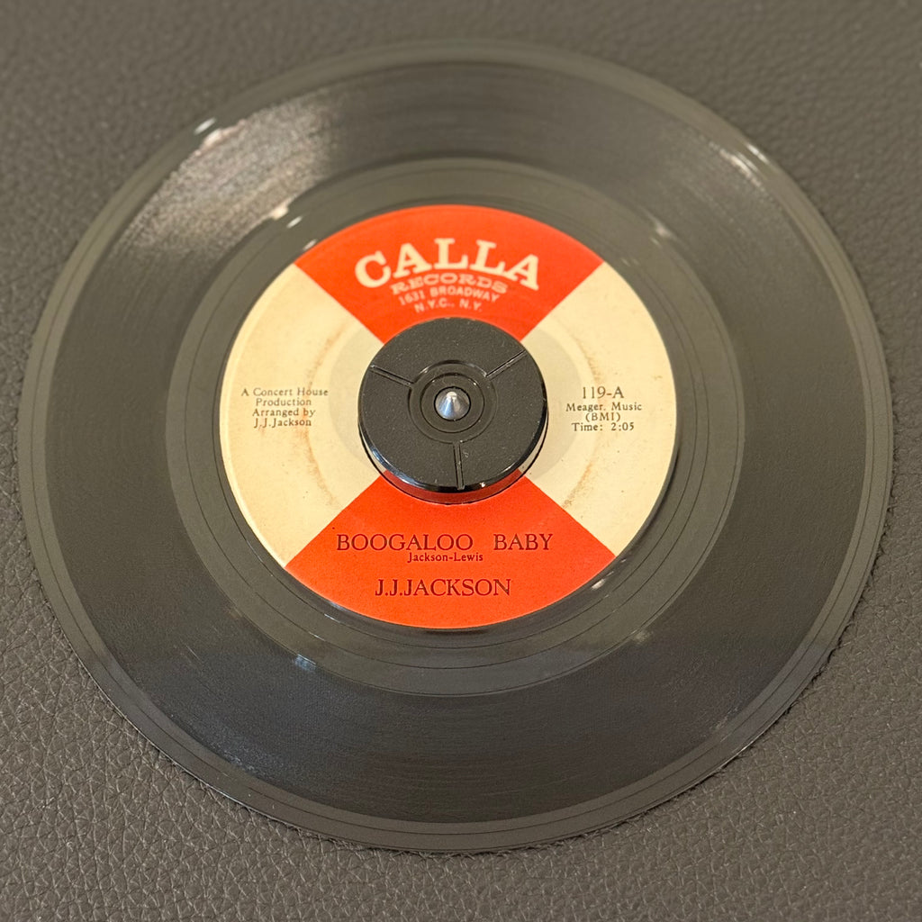 7" vinyl record by Jackson, JJ featuring "Boogaloo Baby/But It's Alright", released on Callus Records (119), in NM (Near Mint) condition, classic analog collectable for turntable playback. 