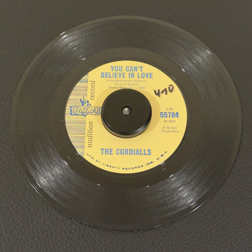Cordialls, The - Oh, How I Love Her / You Can't Believe In Love