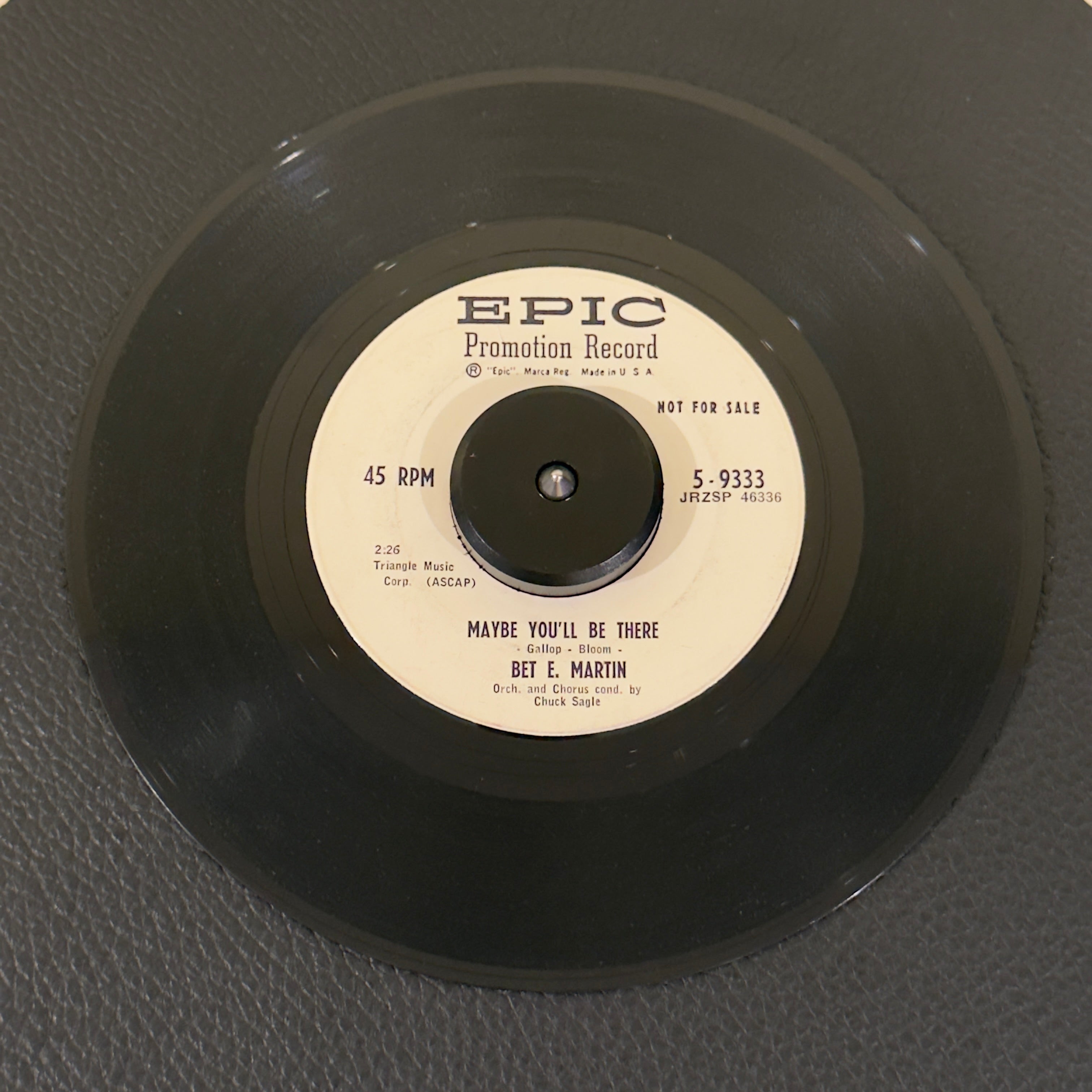 Martin, Bet E. - One-Woman Man / Maybe You'll Be There
